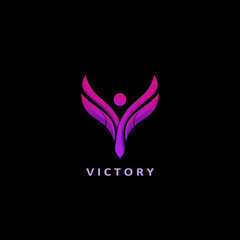 Royal victory wings logo design