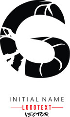 the letter G is handwritten, G - Black handwritten letters, hand drawn G letters Logo design. Brushstroke G Letter Logo Design on white background