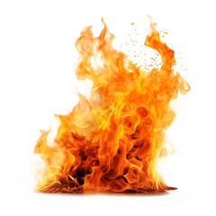 fire on a white background