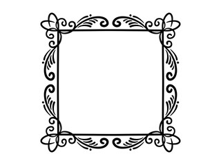 Heart Frame Background Line Art

