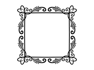 Heart Frame Background Line Art
