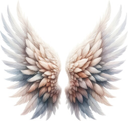 Angel Wings, A watercolor painting of angel wings, PNG Clipart Transparent Background