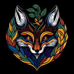 Obraz premium colorful tribal art and folklore illustration 