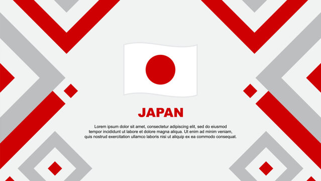 Japan Flag Abstract Background Design Template. Japan Independence Day Banner Wallpaper Vector Illustration. Japan Template
