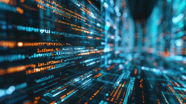 Business Programming code abstract technology background of software developer and Computer script