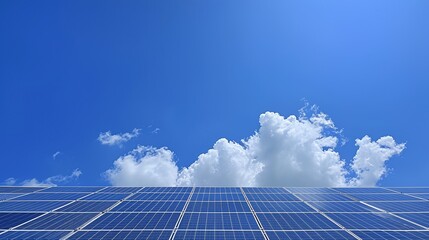 a solar panel with the sun shining