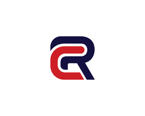 CR RC Logo design vector template