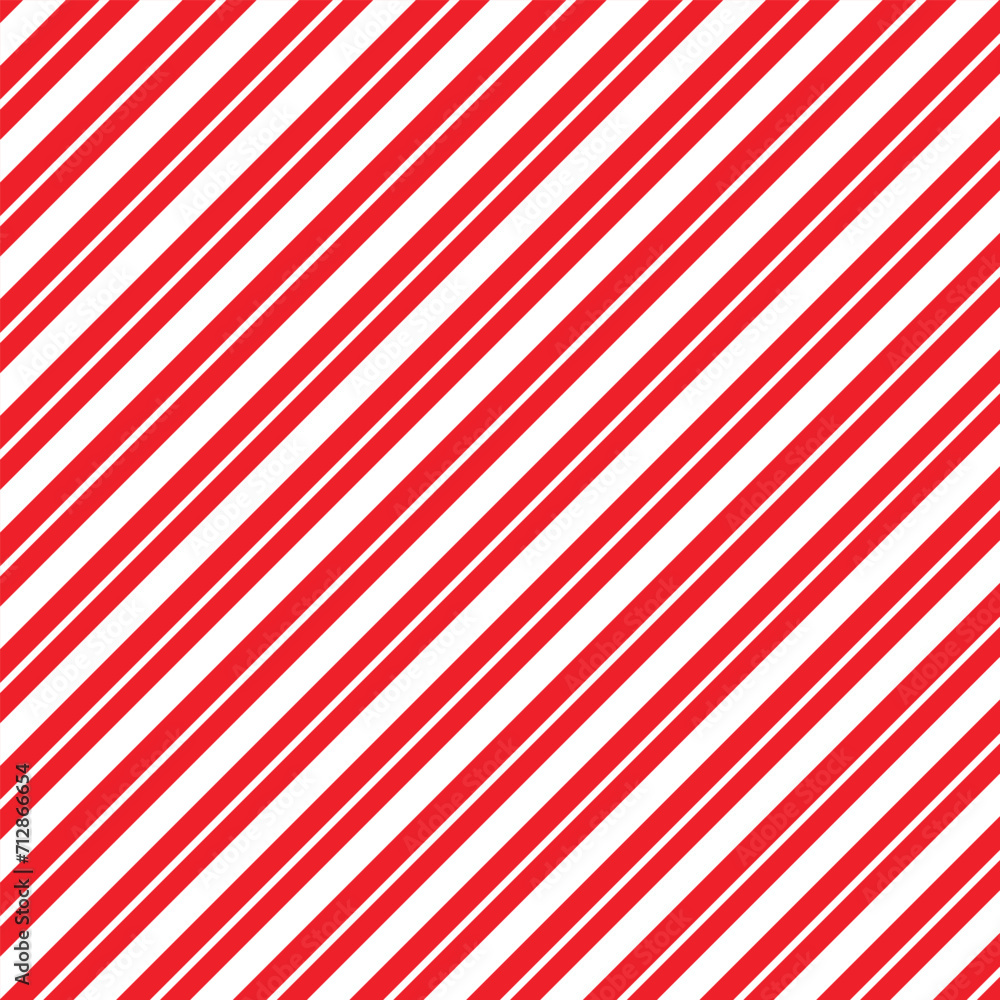 Fototapete abstract seamless minimalistic white diagonal line pattern on red.
