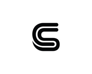 CS logo design vector template