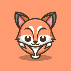 Minimalist and Modern a playful Fox Logo
