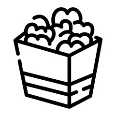 popcorn Line Icon