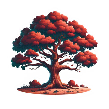 Red Oak (Quercus rubra) tree
