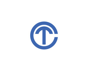 CT TC Logo design vector template