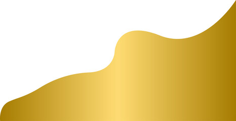 Decorative golden luxury corner shape, gold frame element decoration