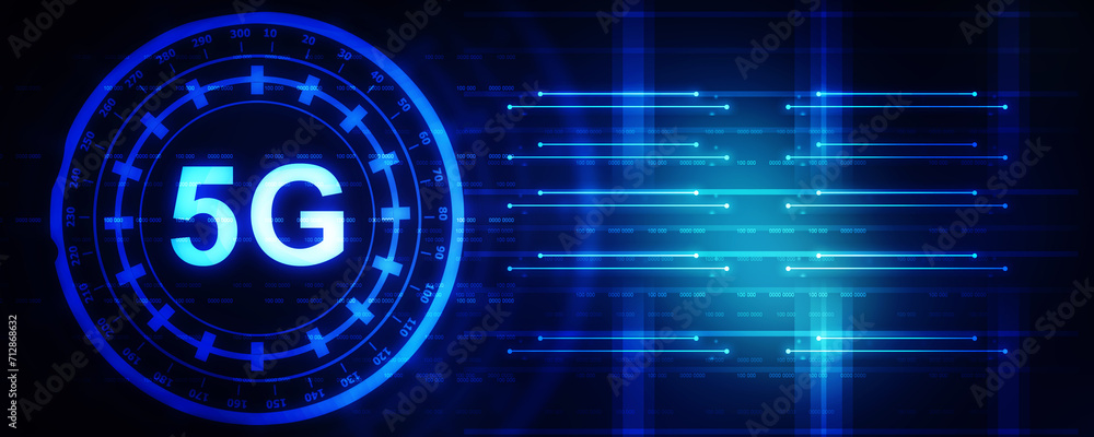 Poster 2d rendering 5g network 5g connection