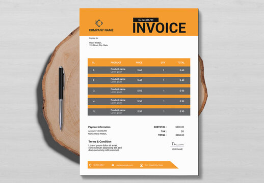 Minimal Corporate Business Invoice Template