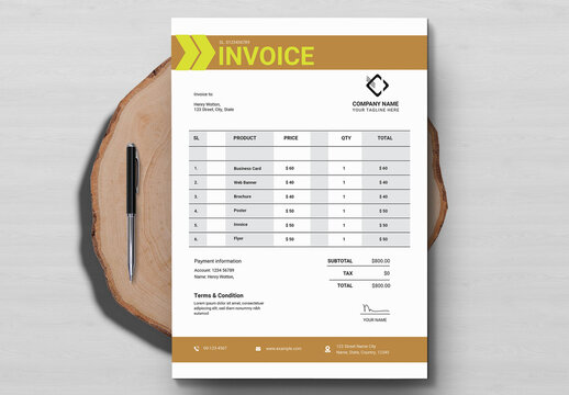 Minimal Invoice Design Template