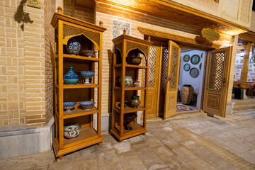 Souvenir shop in eternal city Samarkand, Uzbekistan