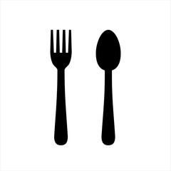 Fork spoon icon. Fork and spoon icon vector. Tableware icon simple sign. Fork and spoon icon design illustration