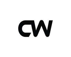 CW Logo design vector template