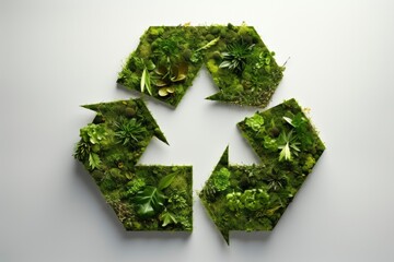 3d rendering of nature recycle concept - obrazy, fototapety, plakaty