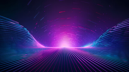 Technology abstract lines background and light effects, technology sense background