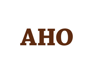 AHO logo design vector template