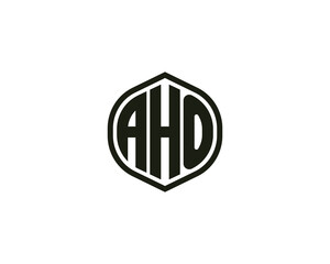 AHO logo design vector template