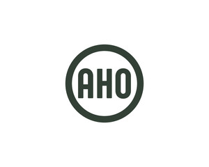 AHO logo design vector template