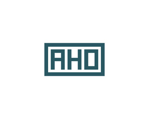 AHO logo design vector template