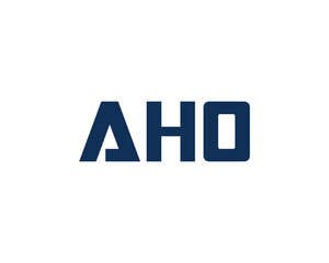 AHO logo design vector template