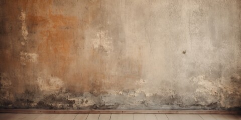 Fototapeta premium Aged room with vintage wall texture as interior background.