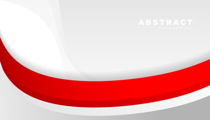 Red curve on a white background vector