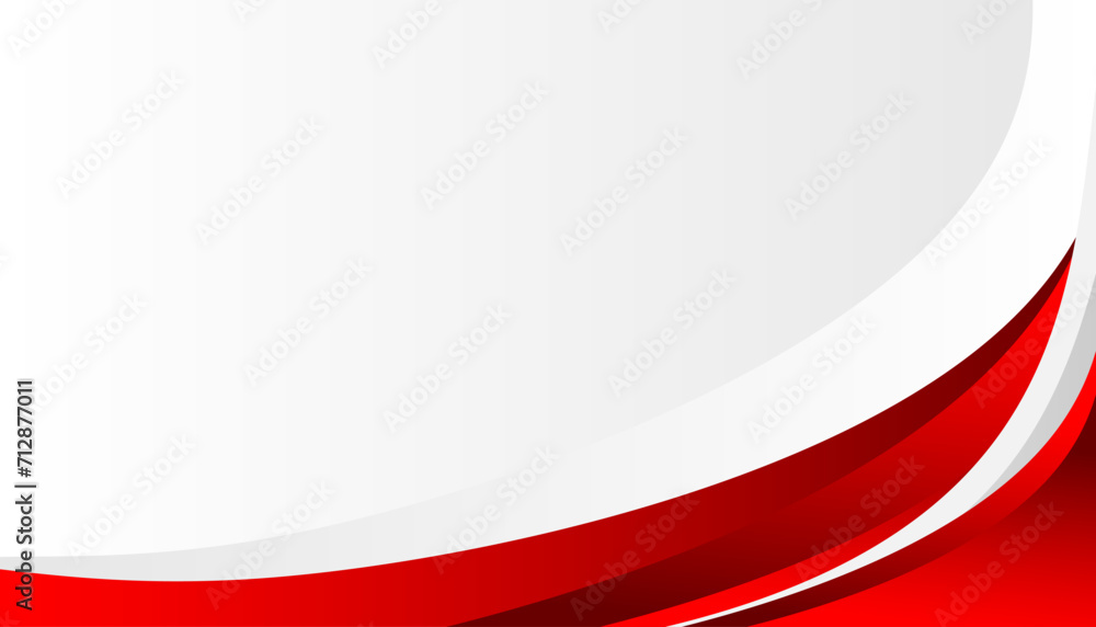 Poster red curve on a white background vector