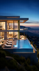 Luxurious Modern Dream House with Panoramic Mountain View and Advanced Technological Features