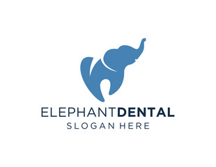 The logo design is about Elephant Dental and was created using the Corel Draw 2018 application with a white background.