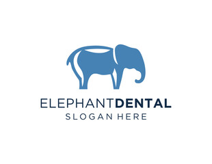 The logo design is about Elephant Dental and was created using the Corel Draw 2018 application with a white background.