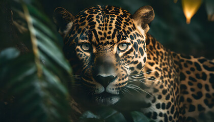 Obraz premium close up of a jaguar in the jungle