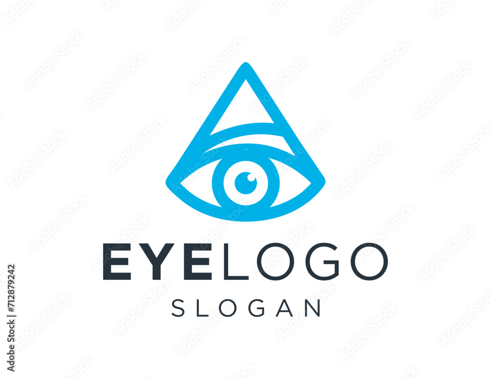 Poster the logo design is about eye and was created using the corel draw 2018 application with a white back