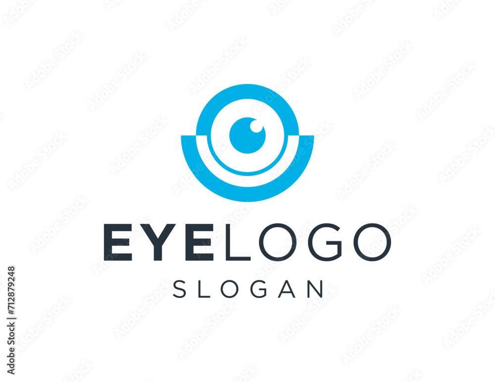 Poster the logo design is about eye and was created using the corel draw 2018 application with a white back