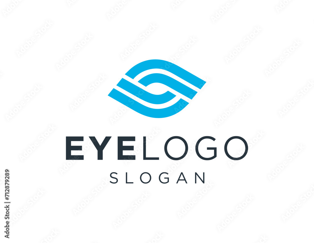 Poster the logo design is about eye and was created using the corel draw 2018 application with a white back