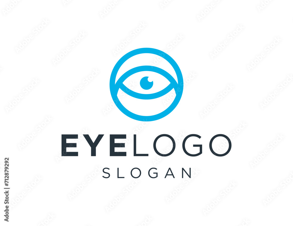 Poster the logo design is about eye and was created using the corel draw 2018 application with a white back