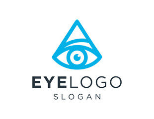The logo design is about Eye and was created using the Corel Draw 2018 application with a white background.