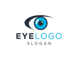 Fototapeta premium The logo design is about Eye and was created using the Corel Draw 2018 application with a white background.