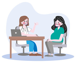 Gynecology consultation vector