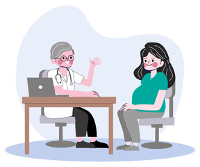 Gynecology consultation vector