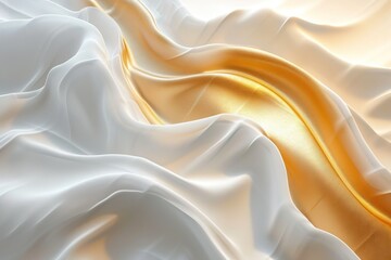 Fototapeta premium Abstract luxury minimalist gradient wallpaper pattern texture in pantone gold and white, platinum frosting.