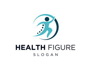 The logo design is about Health Figure and was created using the Corel Draw 2018 application with a white background.