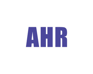 AHR Logo design vector template