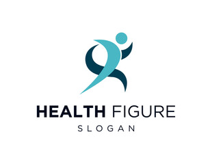 The logo design is about Health Figure and was created using the Corel Draw 2018 application with a white background.
